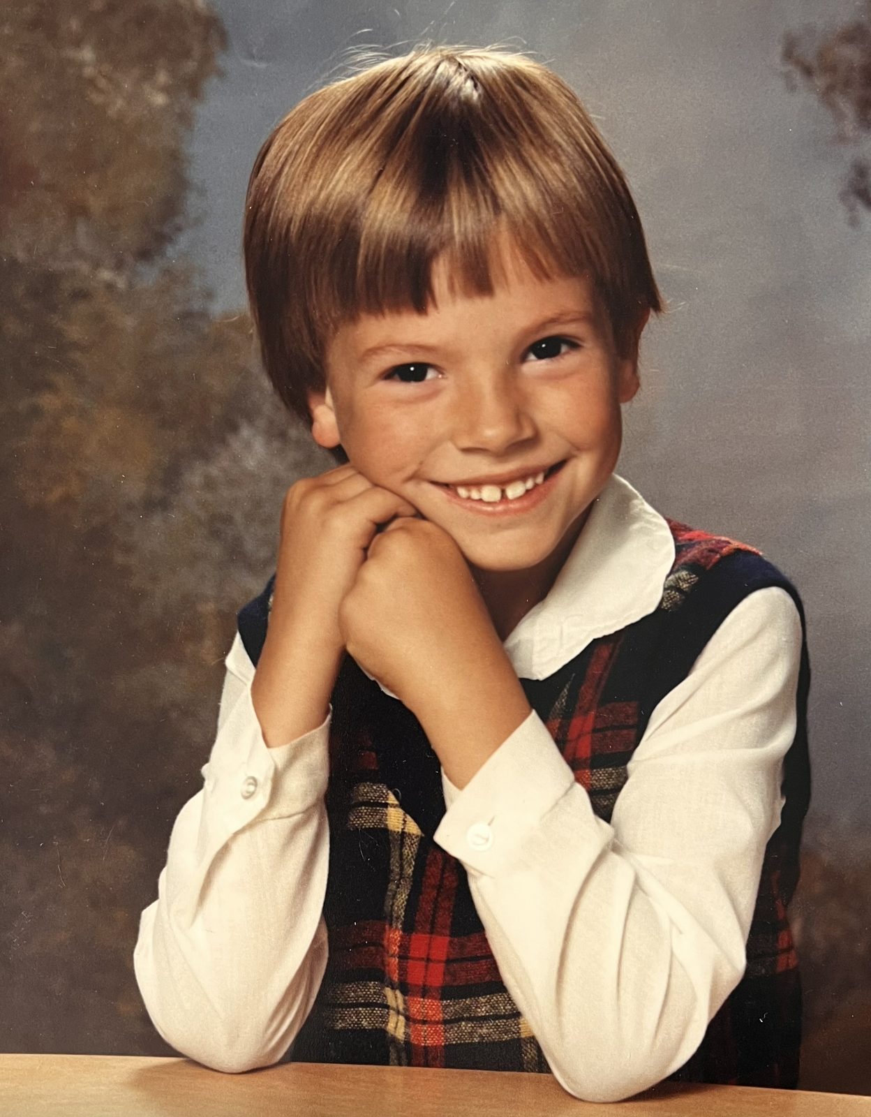 Thomas as a young schoolchild