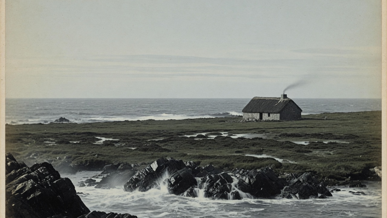 A windswept Isle of Lewis coastline, the Hebridean world the McIvers came from