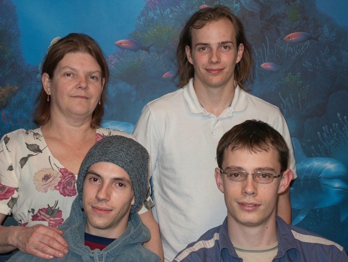 Mom and the kids.