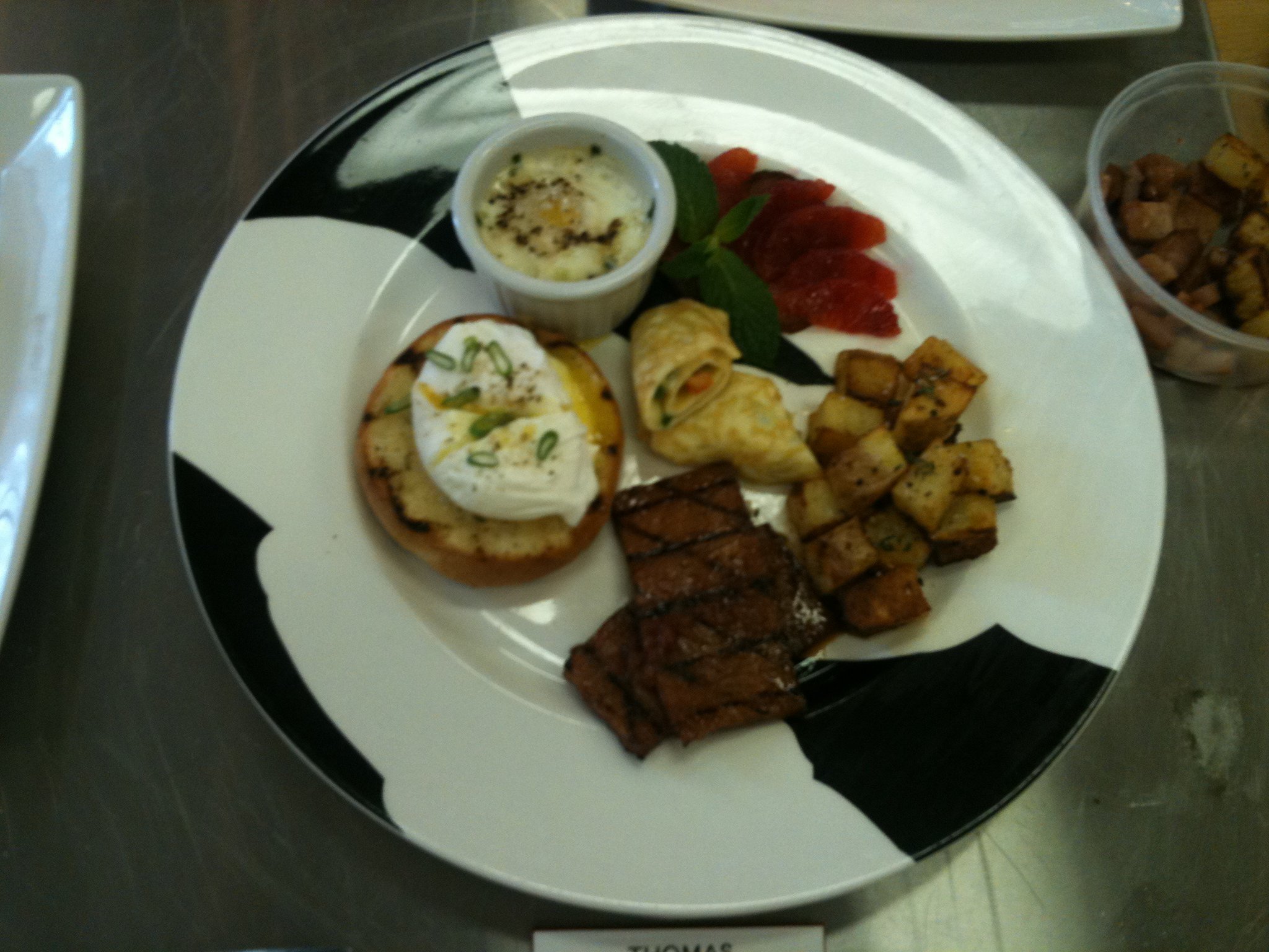 Plated breakfast from my SAIT apprenticeship