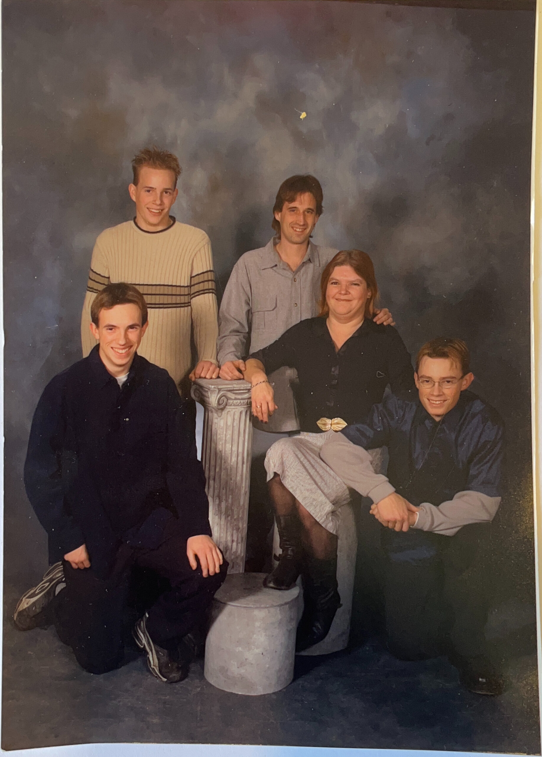 Mom, Brian, Chris, Jonathan, and me around 2001
