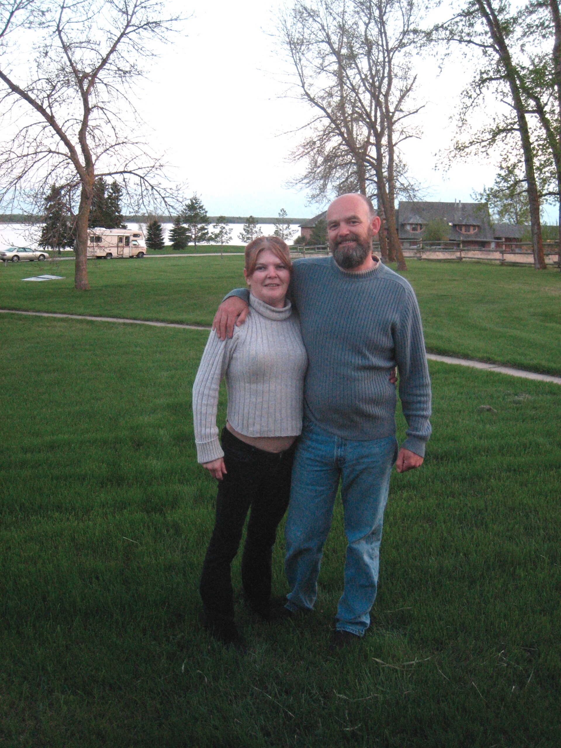 Maryanne Docherty with her brother David