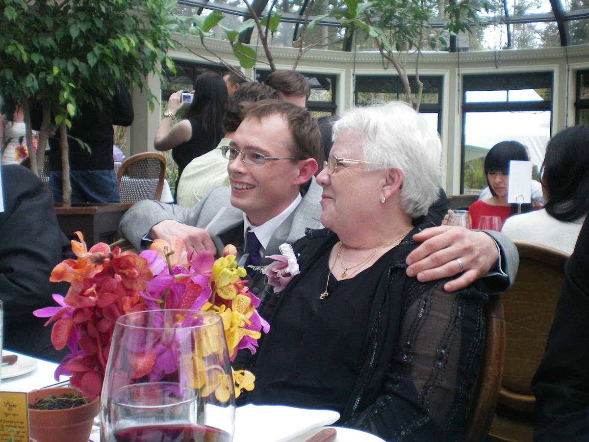 Christopher Cheesman with Gramma Sandy