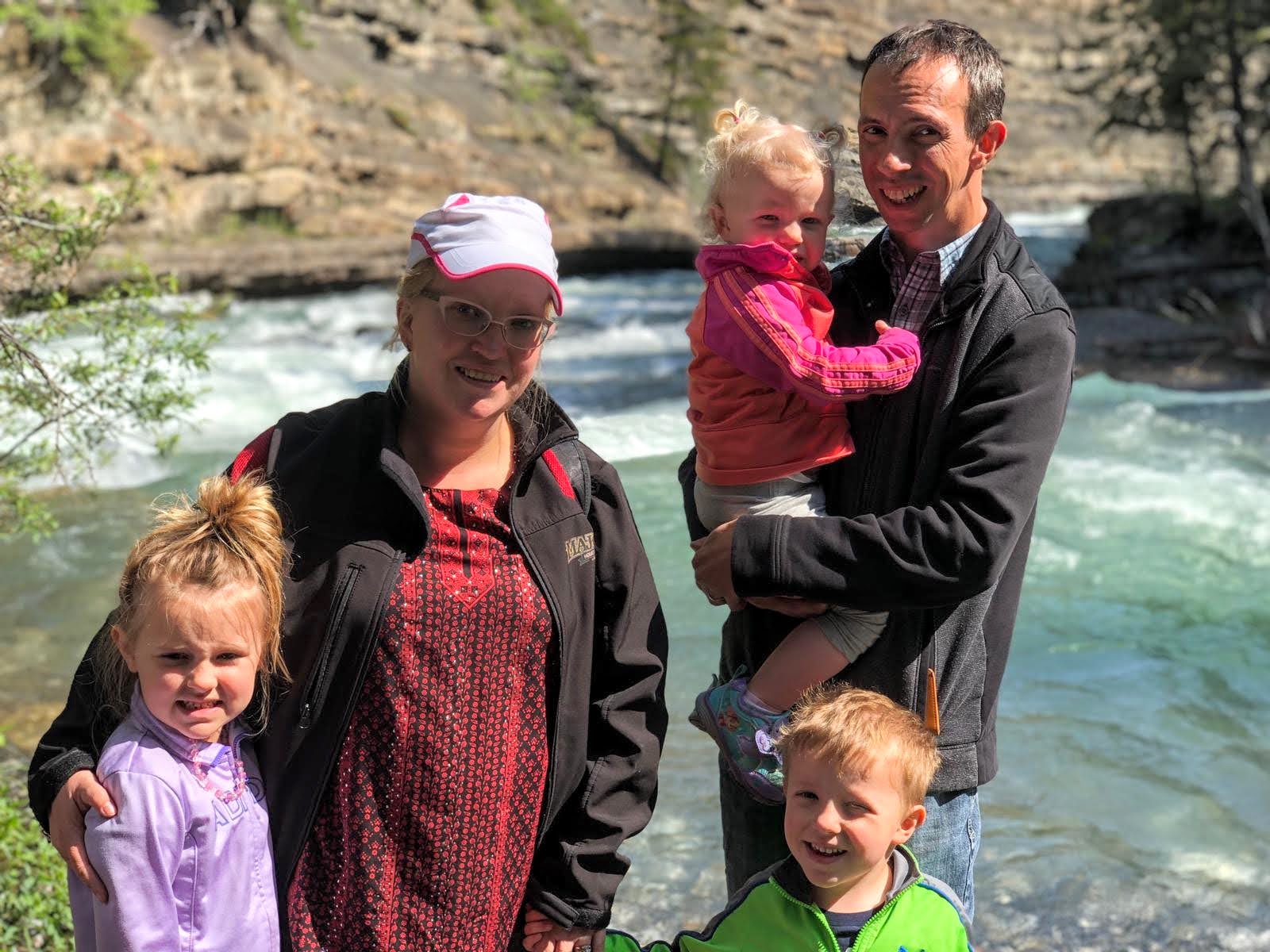 Thomas with the three kids