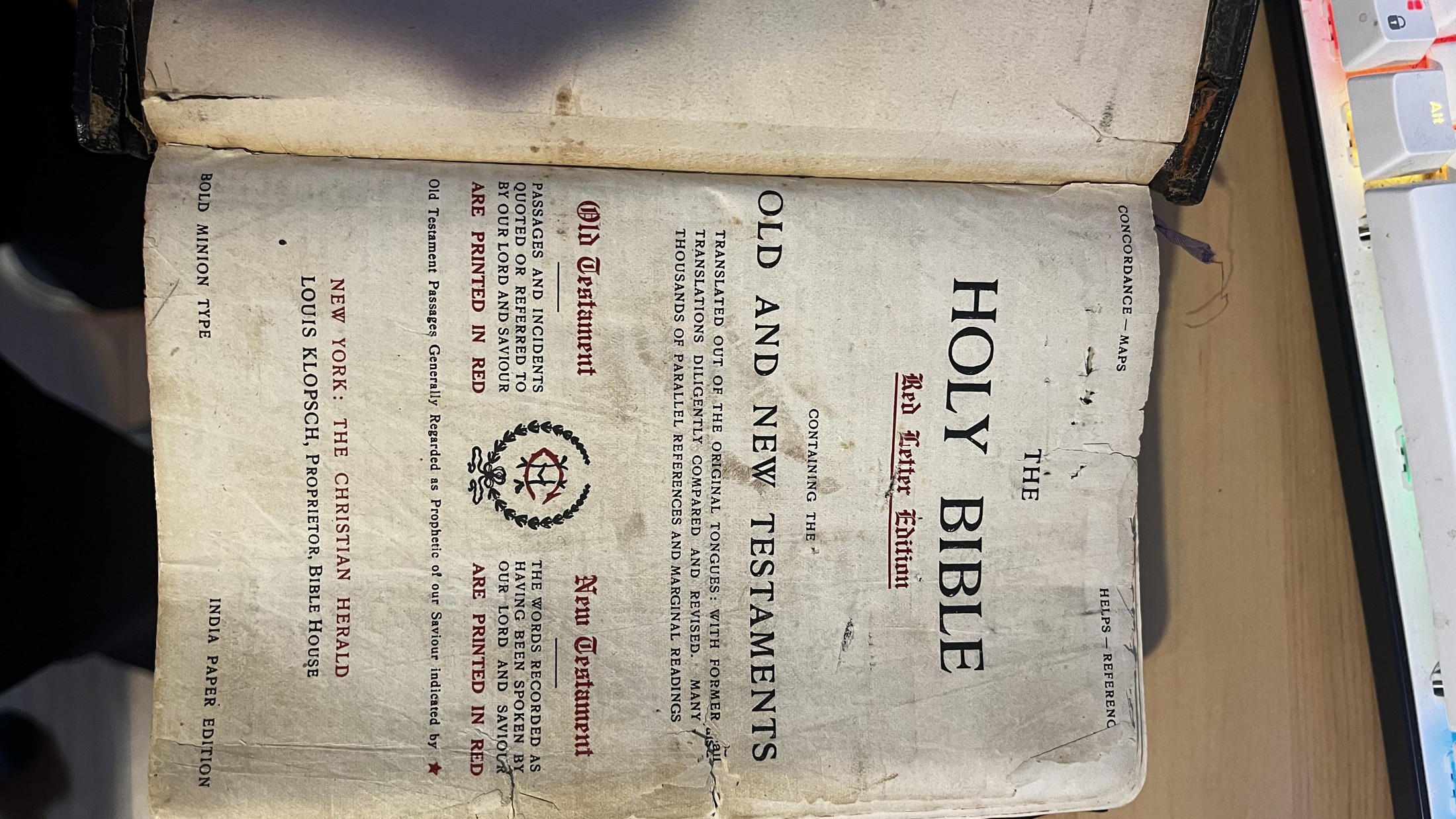 The Christian Herald Holy Bible, Red Letter Edition