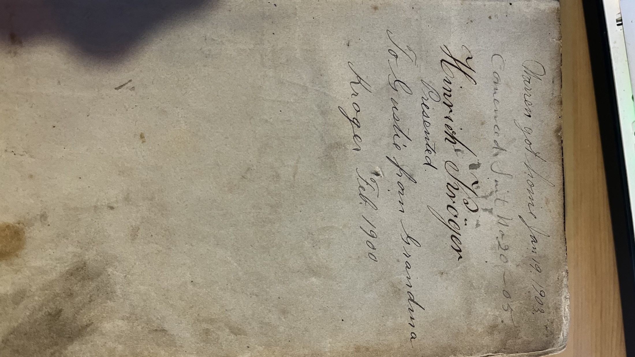 Another register page from the family bible